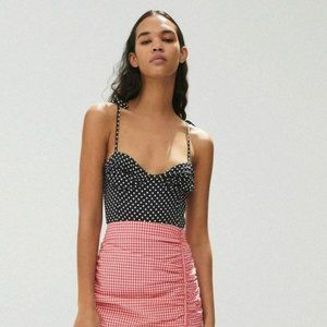 Zara Polka Dot Bodysuit, Medium